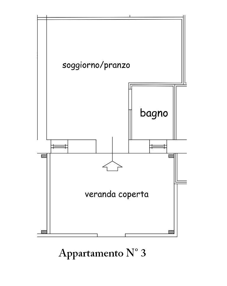 Monolocale 2 posti appartamento N3